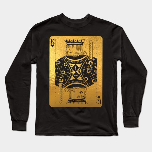 'Gold King of Hearts' Sweet Valentines Lovers Gift Long Sleeve T-Shirt by ourwackyhome